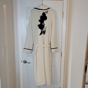 Barefoot Dreams Cream Robe with Black Silhouette